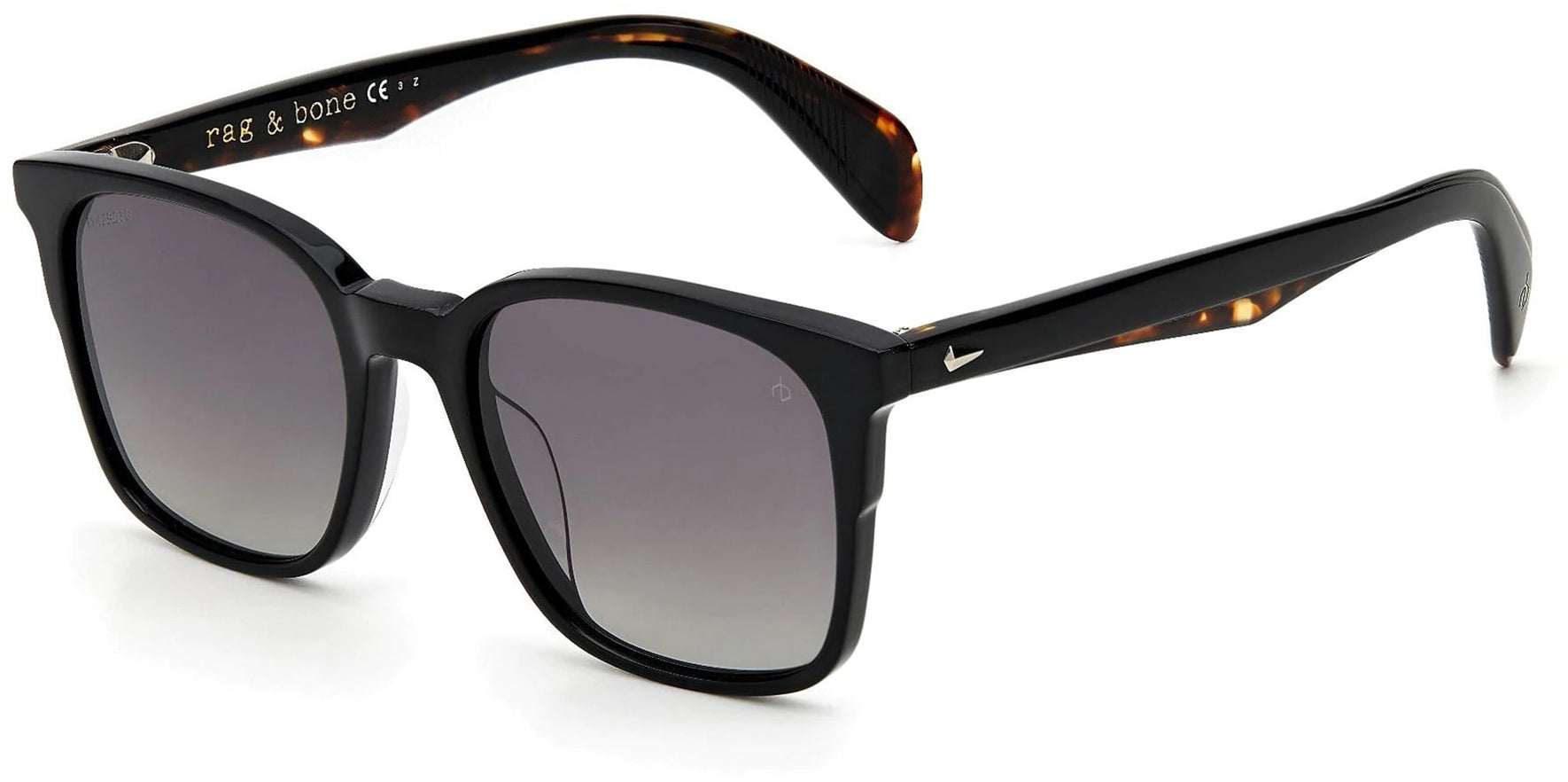 Rag & Bone Polarized Black Soft Square w/ Gradient Lens - Eyedictive