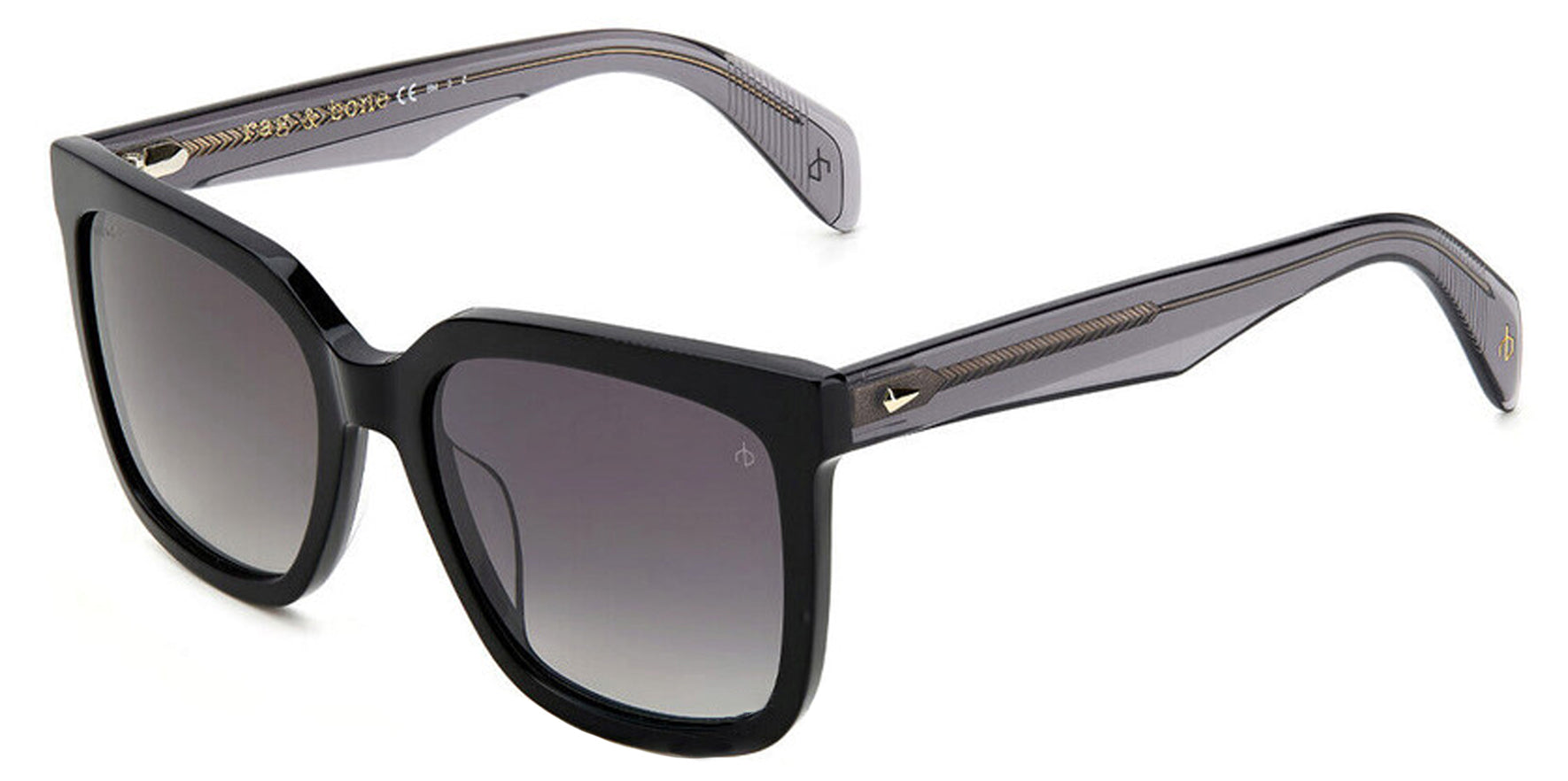 Rag & Bone Polarized Black Square w/ Gradient Lens - Eyedictive