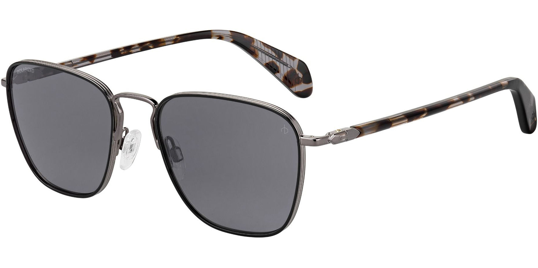 Rag & Bone Polarized Black/Dark Ruthenium Square - Eyedictive