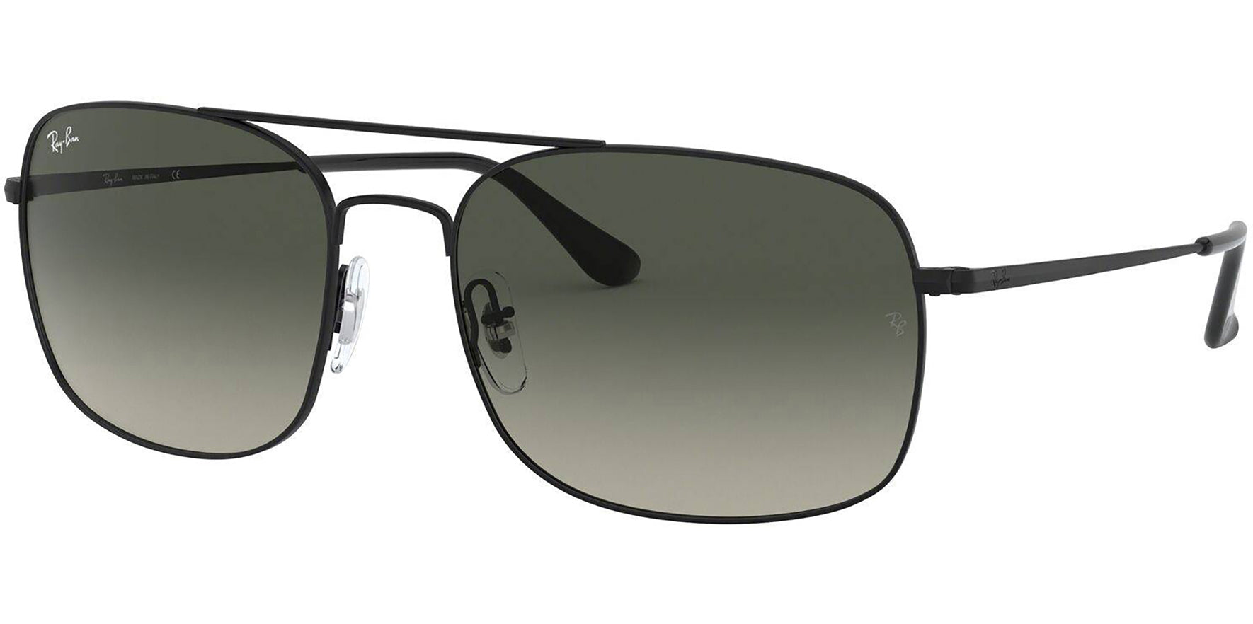 Ray-Ban Black Squared Aviator w/ Glass Lens - Eyedictive