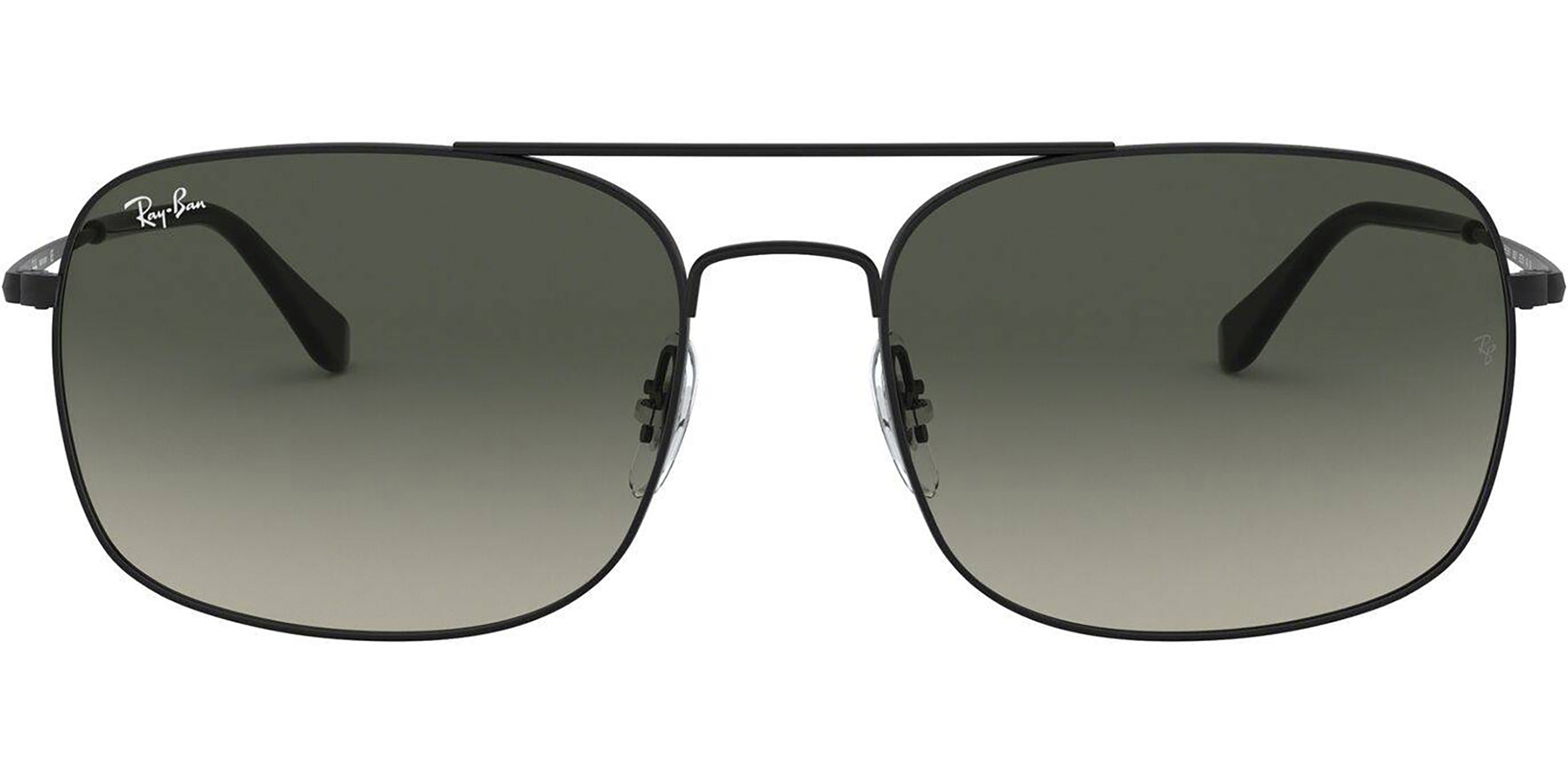 Ray-Ban Black Squared Aviator w/ Glass Lens - Eyedictive