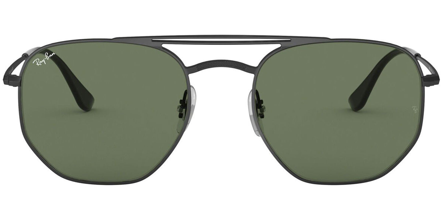 Ray-Ban Demi Gloss Black Geometric Pilot w/ Green Lens - Eyedictive