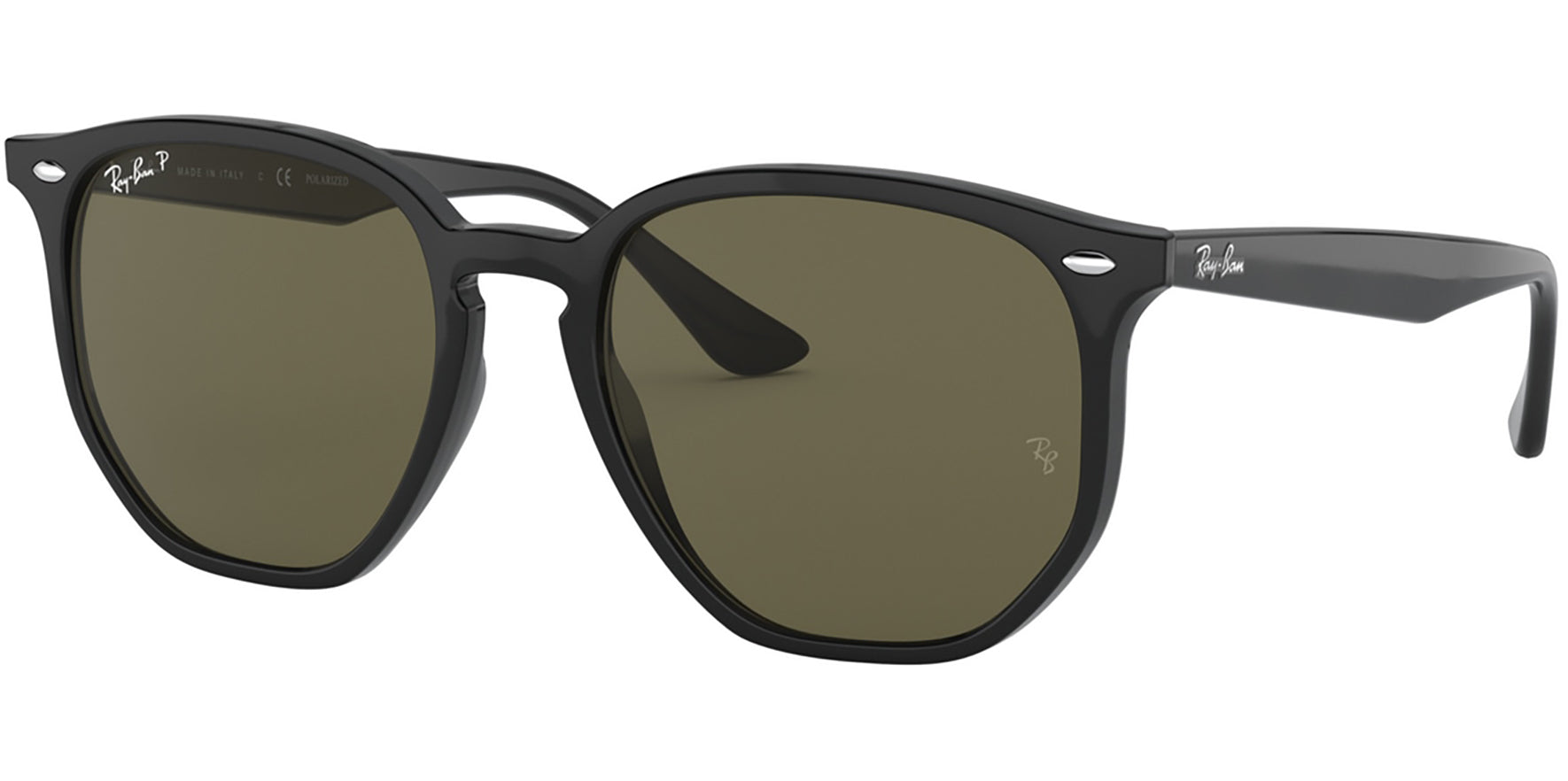 Ray-Ban Polarized Black Geometric Round - Eyedictive