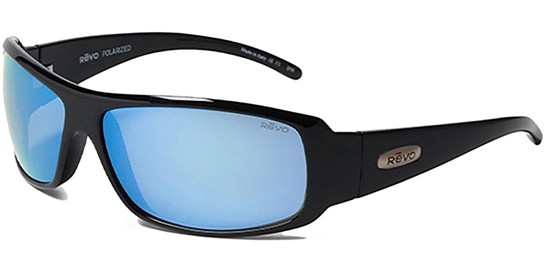 Revo Gunner Polarized Wrap w/ Blue Flash Lens - Eyedictive