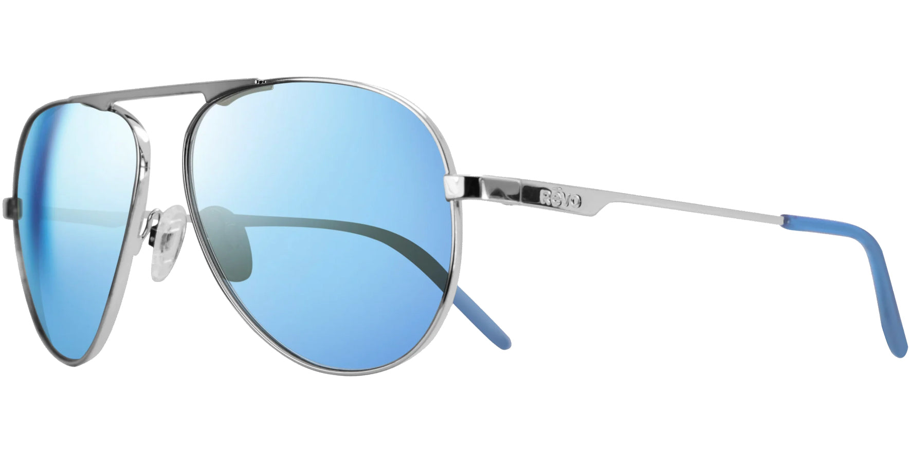 Revo Metro Polarized Stainless Steel Single Bridge Aviator - Eyedictive