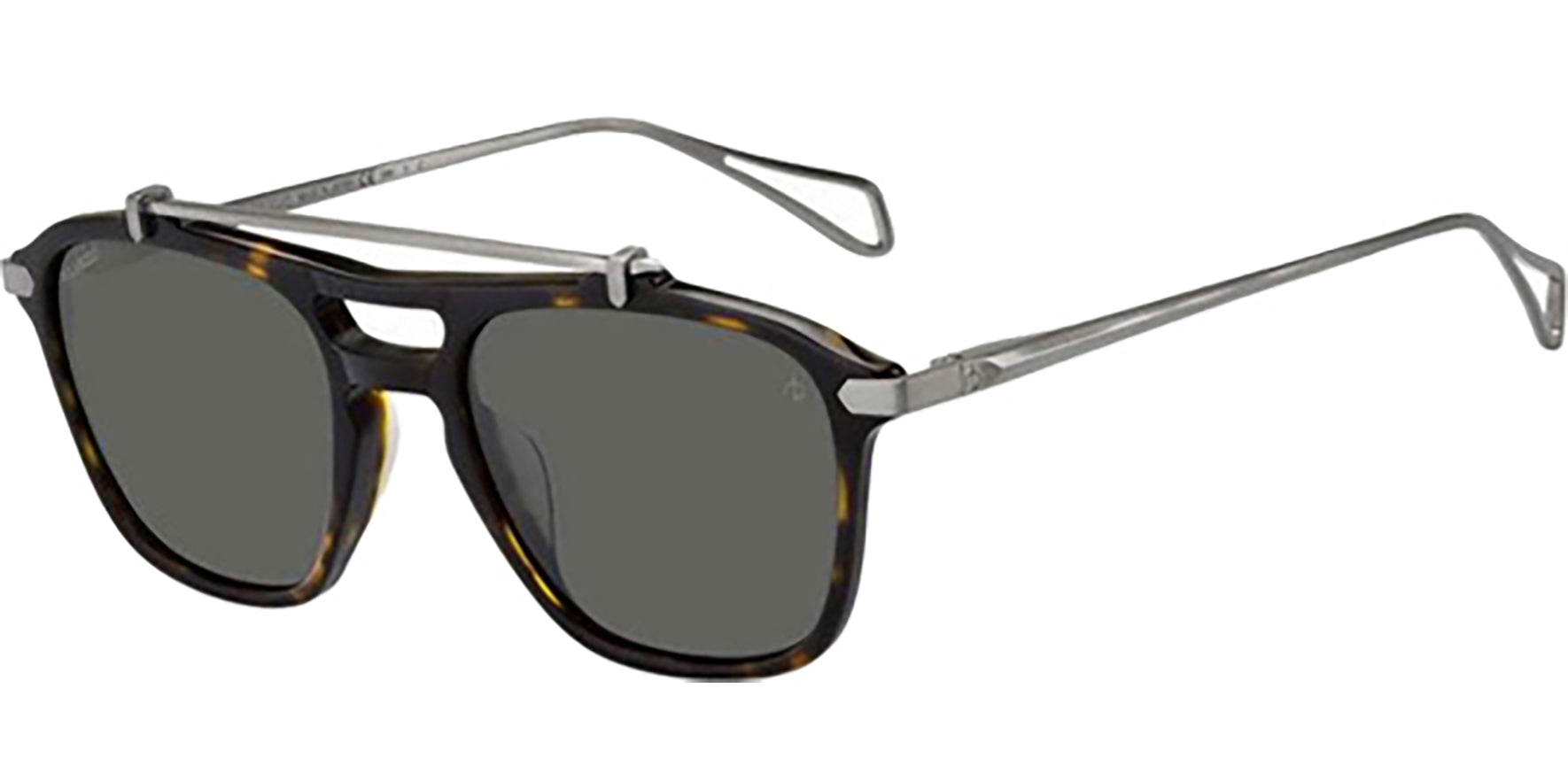 Rag & Bone Polarized Dark Havana Navigator w/ Titanium Temples - Eyedictive