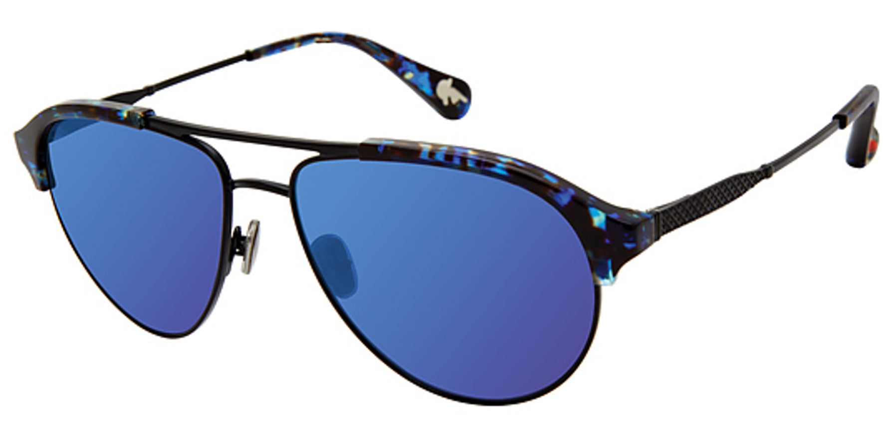 Robert Graham Stavros Blue Brow-Line Pilot - Eyedictive