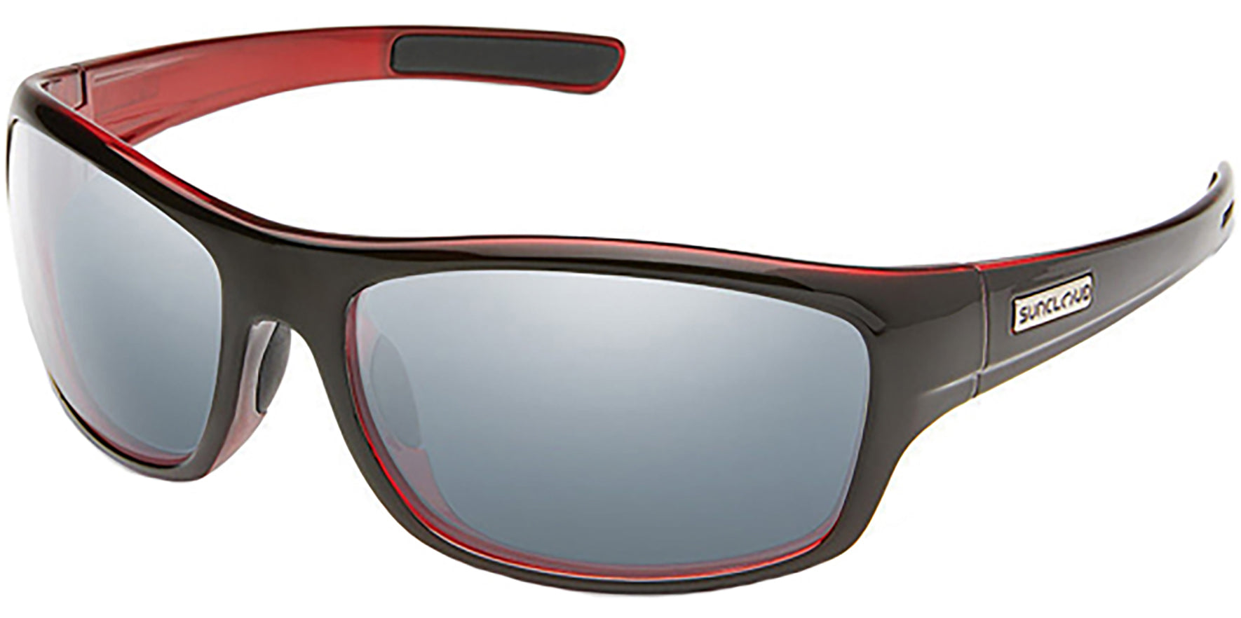 Suncloud Cover Polarized Black/Red Wraparound Sport - Eyedictive