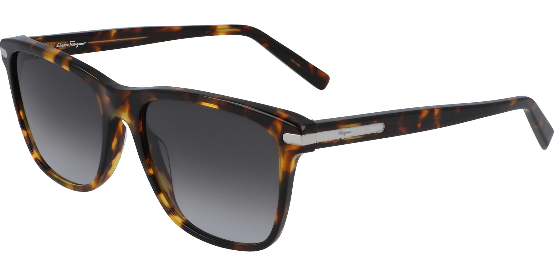 Salvatore Ferragamo Alt Fit Dark Tort Square w/Gradient Lens - Eyedictive