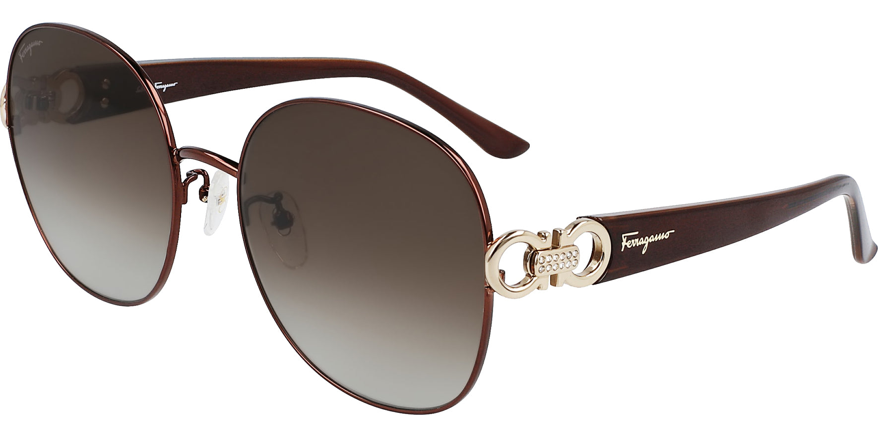 Salvatore Ferragamo Alt Fit Oversize Round w/ Gradient Lens - Eyedictive