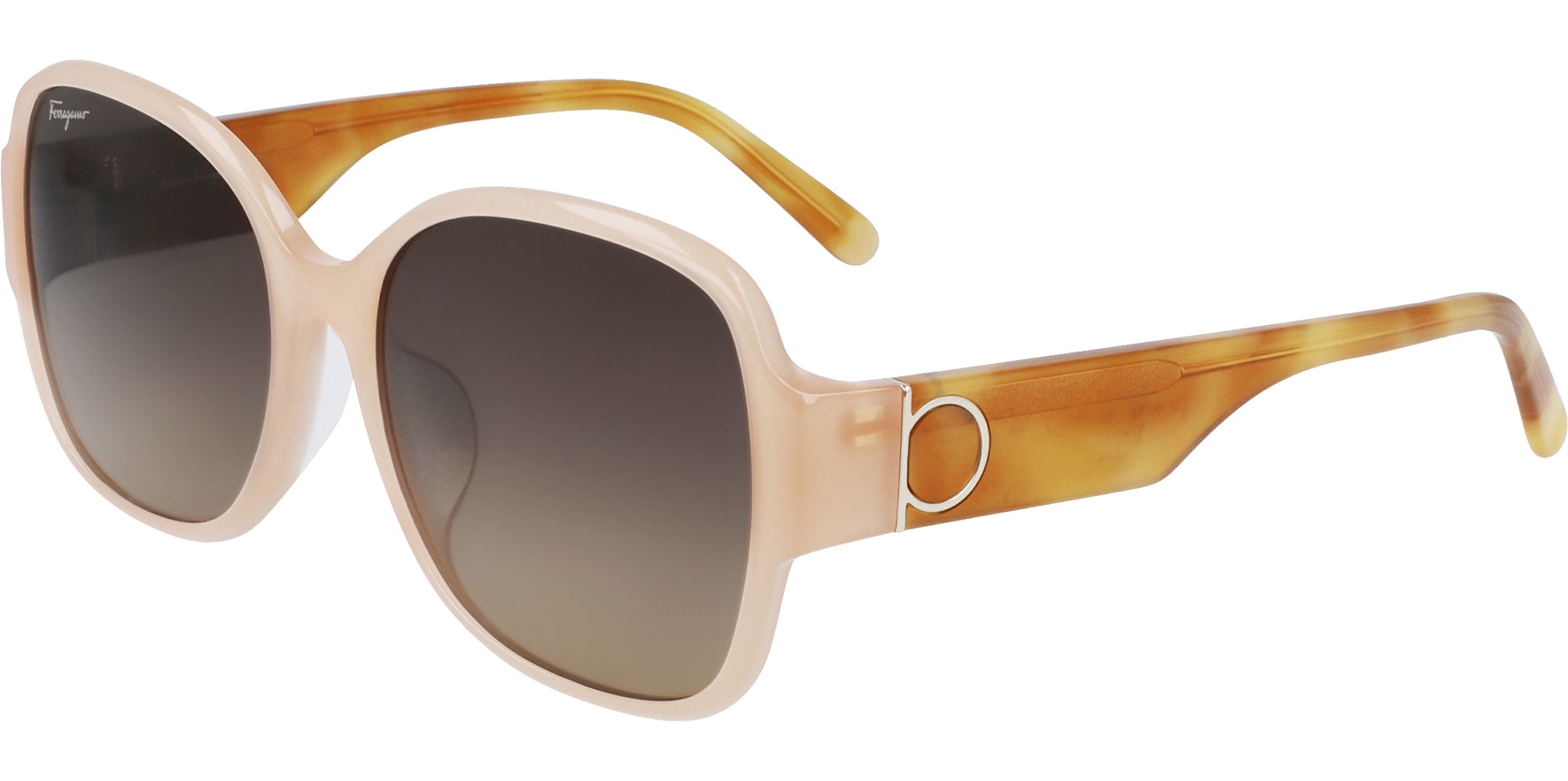 Salvatore Ferragamo Beige/Light Tortoise Alt Fit Butterfly w/ Gradient Lens - Eyedictive