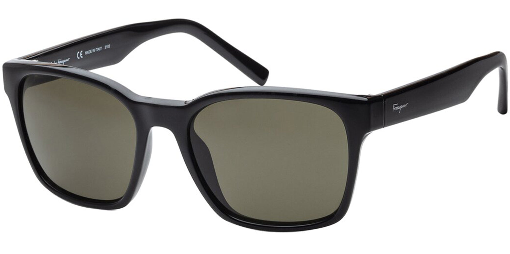 Salvatore Ferragamo Black Modern Square - Eyedictive