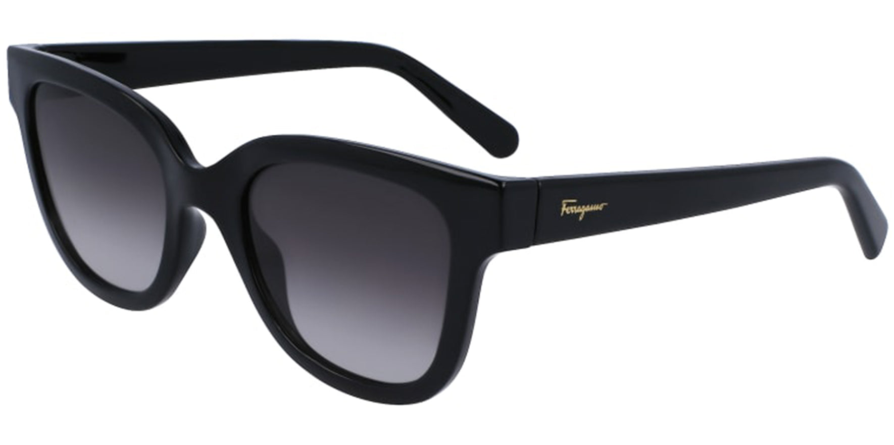 Salvatore Ferragamo Black Soft Square w/ Gradient Lens - Eyedictive