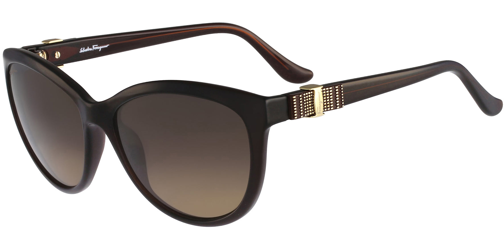 Salvatore Ferragamo Brown Cat Eye - Eyedictive