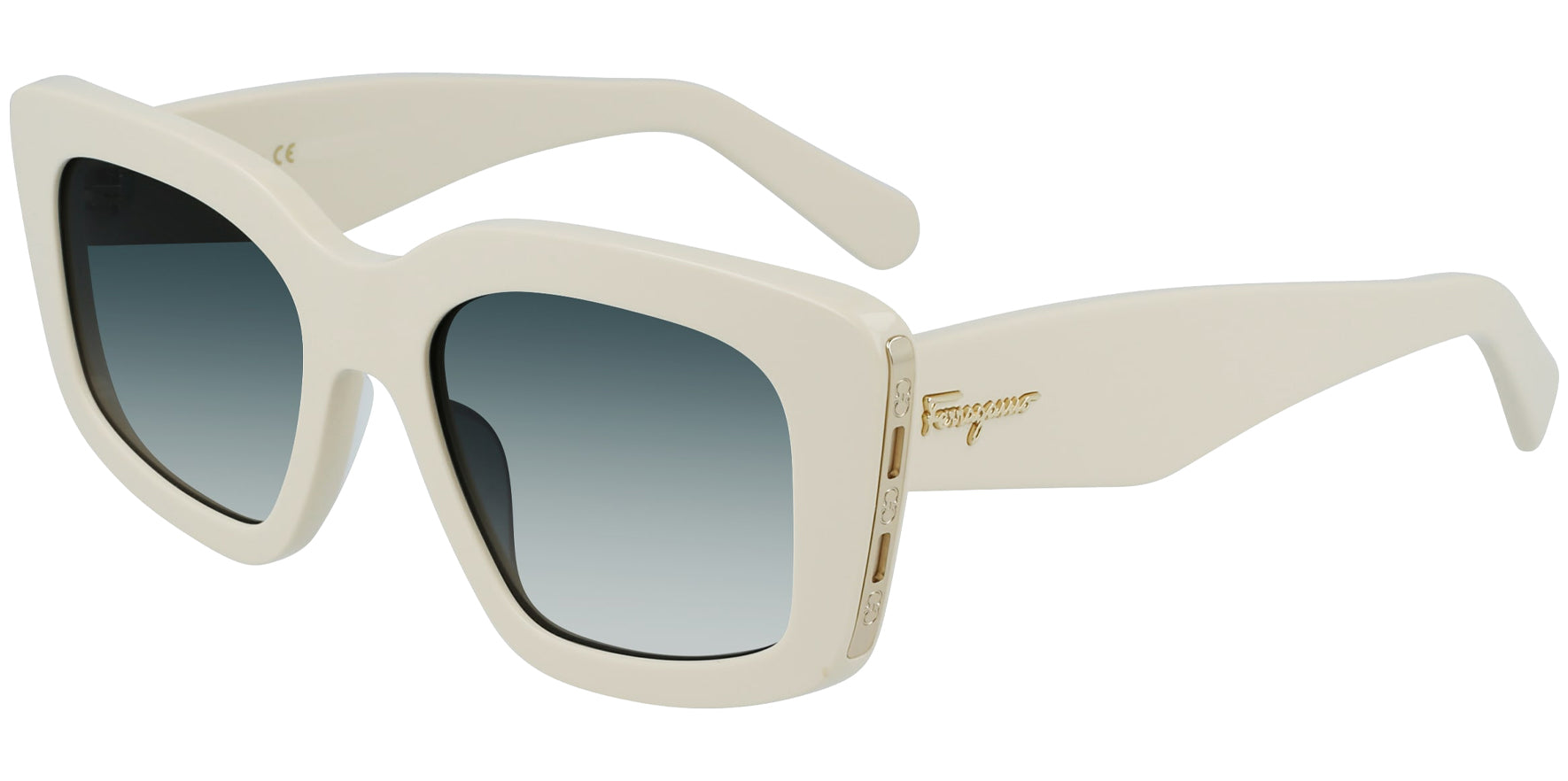 Salvatore Ferragamo Chunky Squared Cat Eye w/ Gradient Lens - Eyedictive