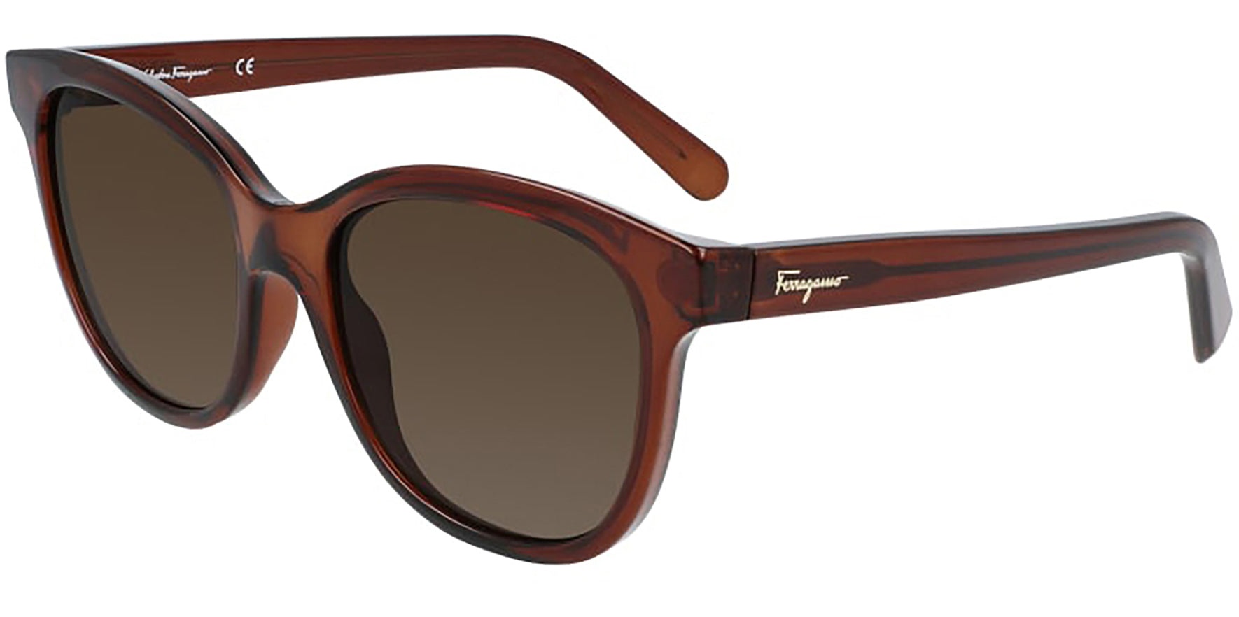 Salvatore Ferragamo Crystal Brown Butterfly w/ Gradient Lens - Eyedictive