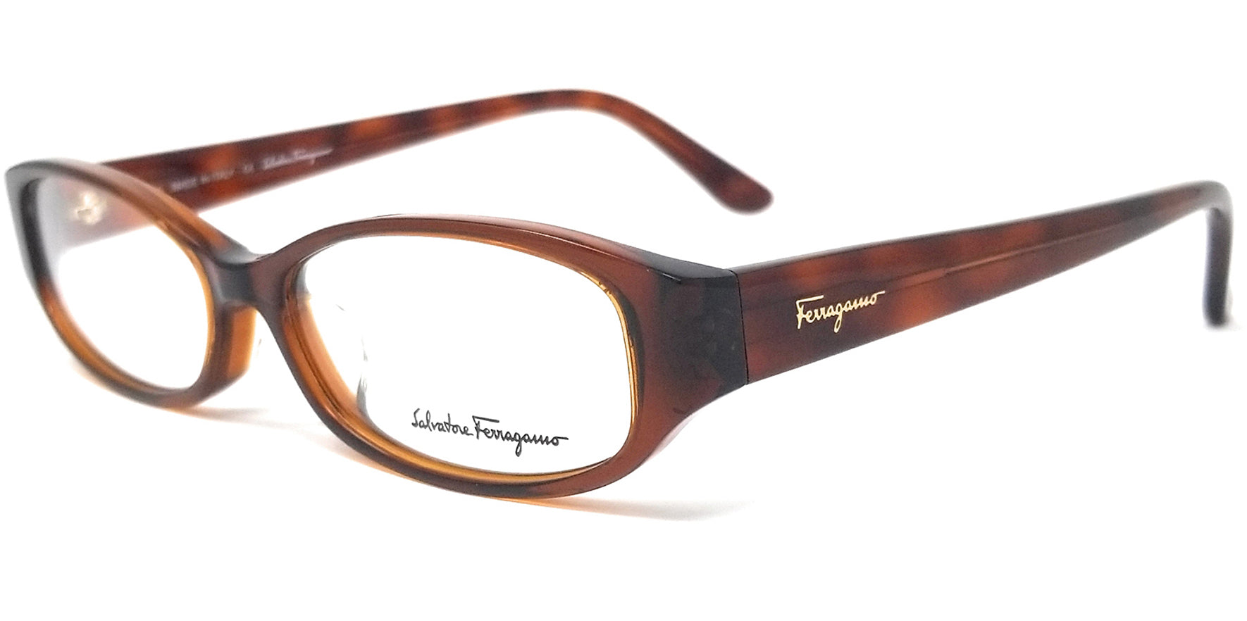 Salvatore Ferragamo Crystal Brown Optical Frames - Eyedictive