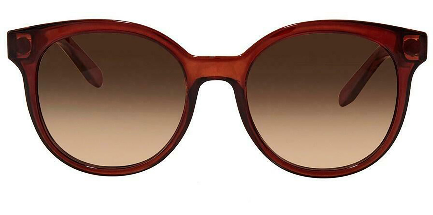 Salvatore Ferragamo Crystal Brown Round w/ Gradient Lens - Eyedictive