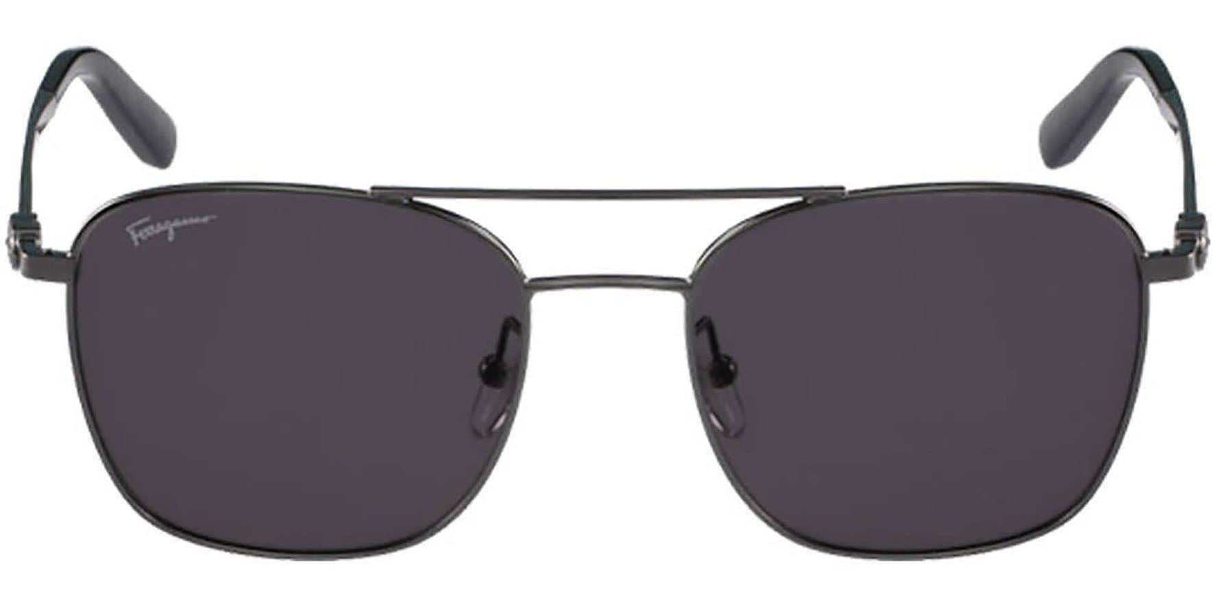 Salvatore Ferragamo Dark Gunmetal Aviator - Eyedictive