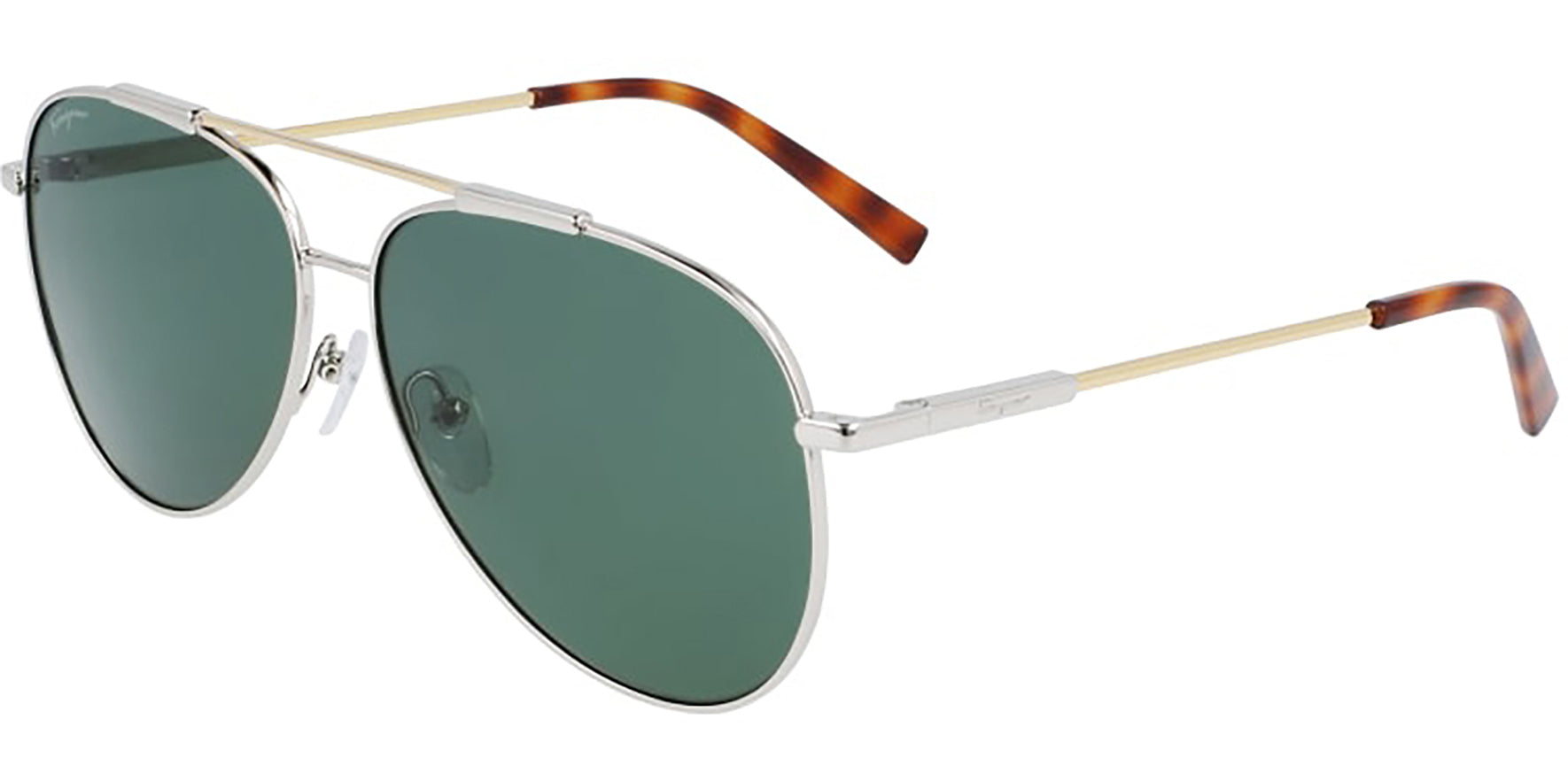 Salvatore Ferragamo Double Bridge Aviator - Eyedictive