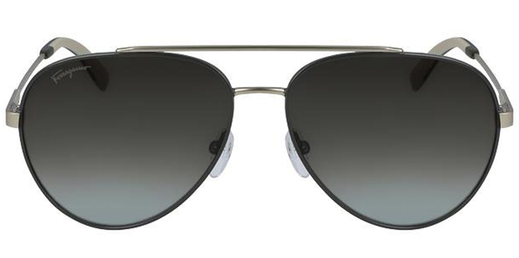 Salvatore Ferragamo Forest Green/Matte Gold-Tone Aviator w/ Gradient Lens - Eyedictive