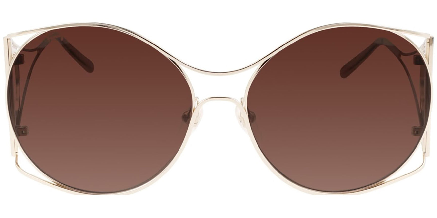 Salvatore Ferragamo Gold-Tone Oversize Oval - Eyedictive