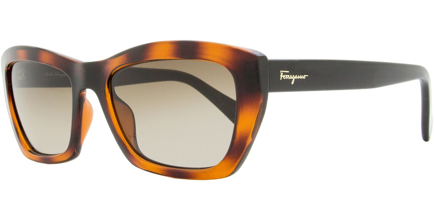 Salvatore Ferragamo Oversize Tortoise Square w/ Gradient Lens - Eyedictive