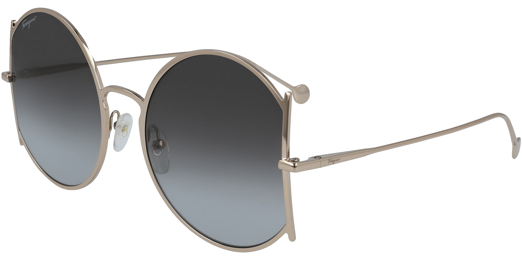 Salvatore Ferragamo Rose Gold-Tone Round - Eyedictive