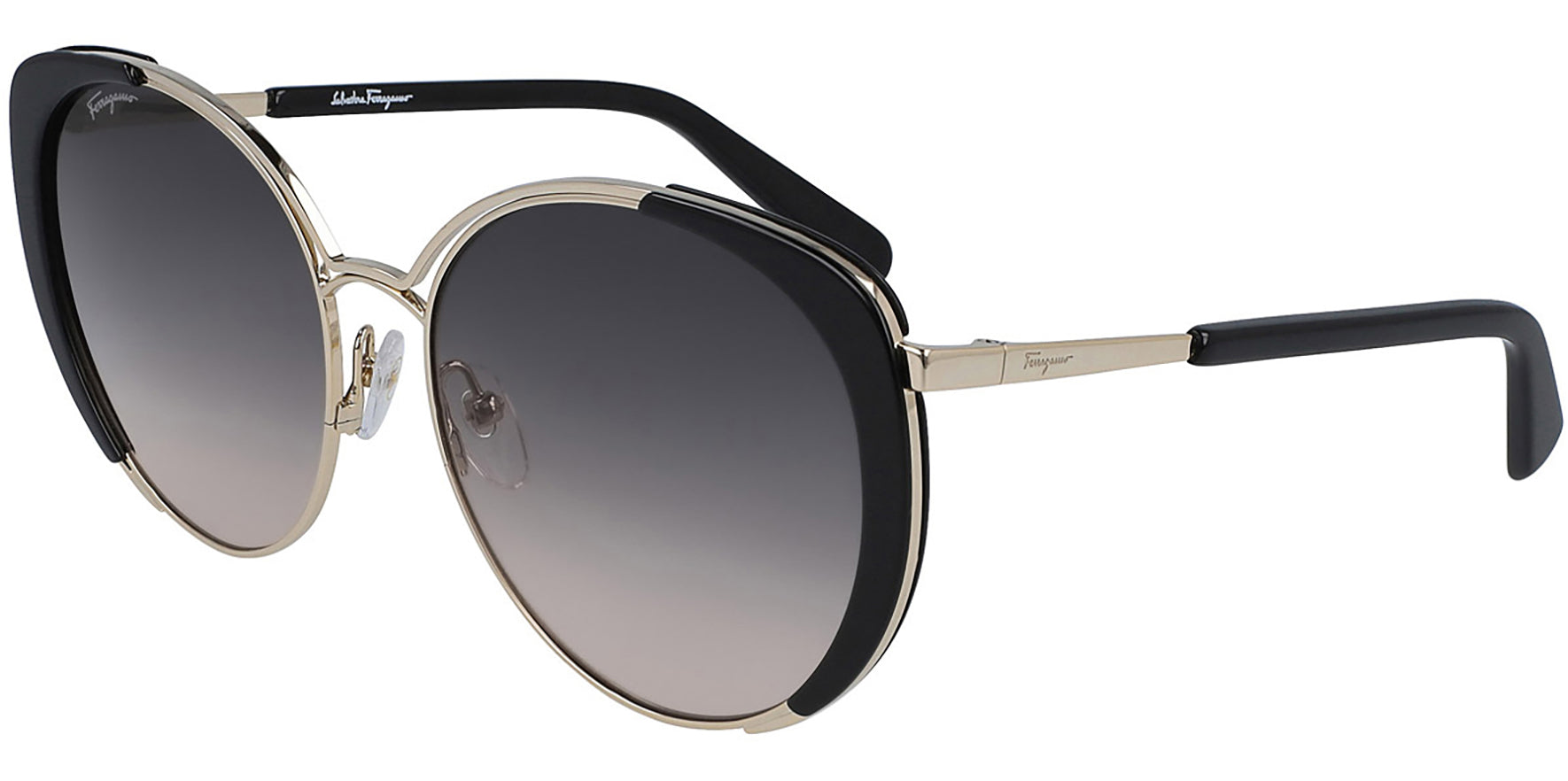 Salvatore Ferragamo Round Butterfly w/ Gradient Lens - Eyedictive