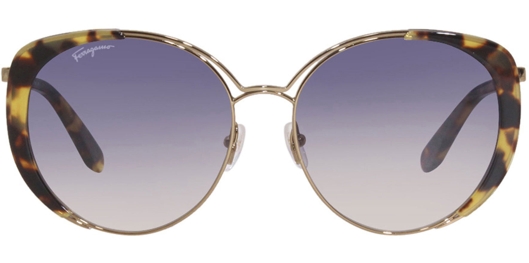 Salvatore Ferragamo Round Butterfly w/ Gradient Lens - Eyedictive