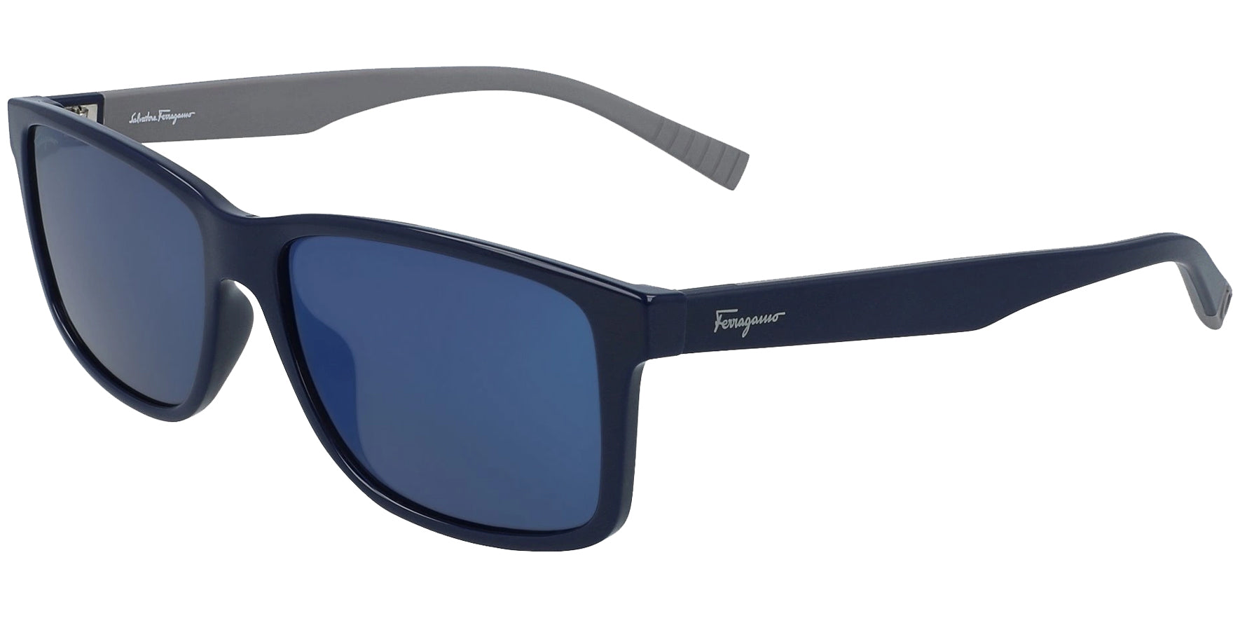 Salvatore Ferragamo Soft Rectangle w/ Rubberized Inner Temples - Eyedictive