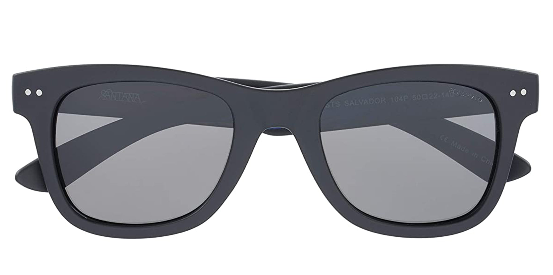 Santana By Carlos Santana Salvador Polarized Matte Black Soft Square - Eyedictive