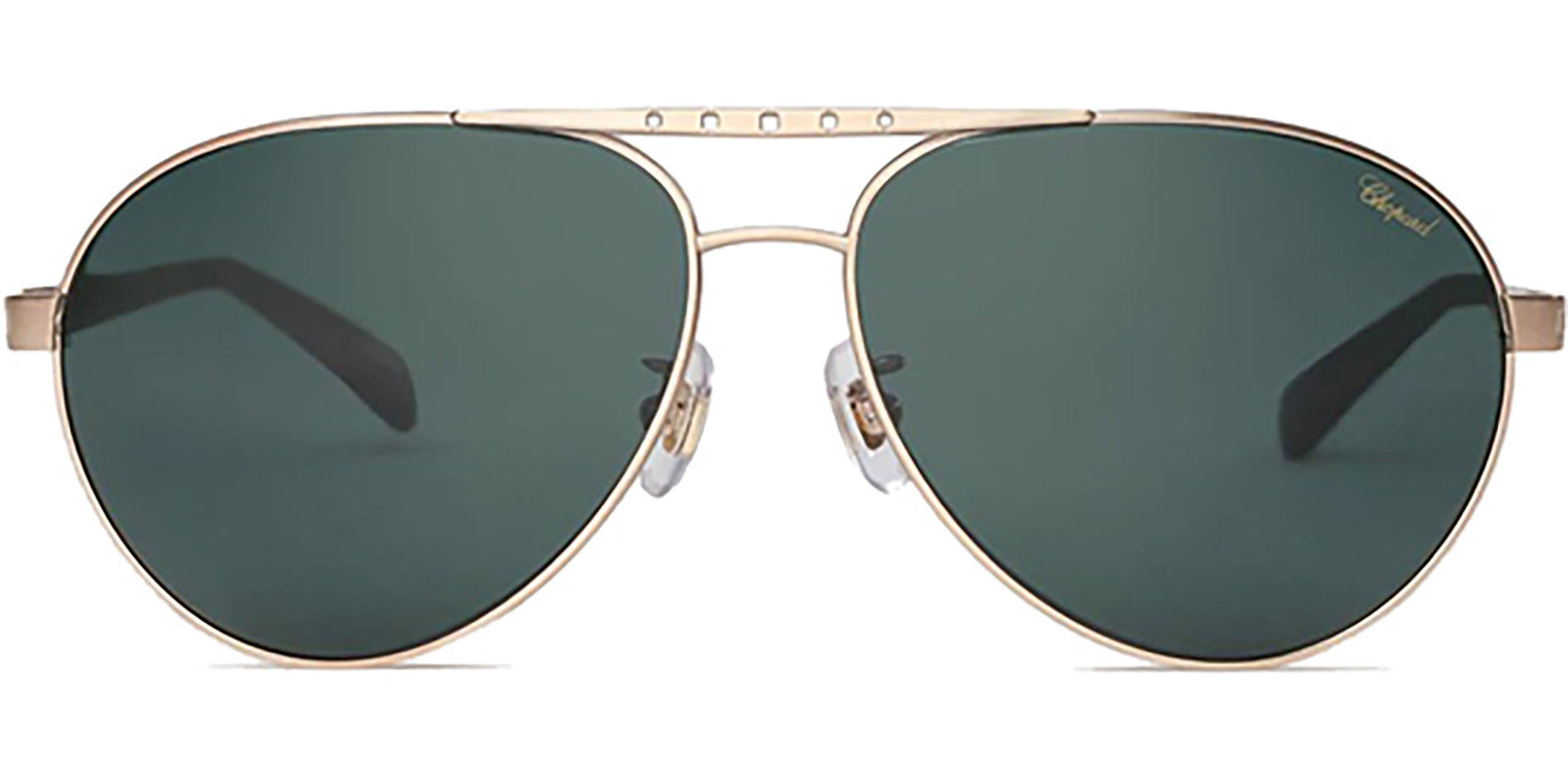 Chopard Polarized Satin Gold Titanium Aviator - Eyedictive