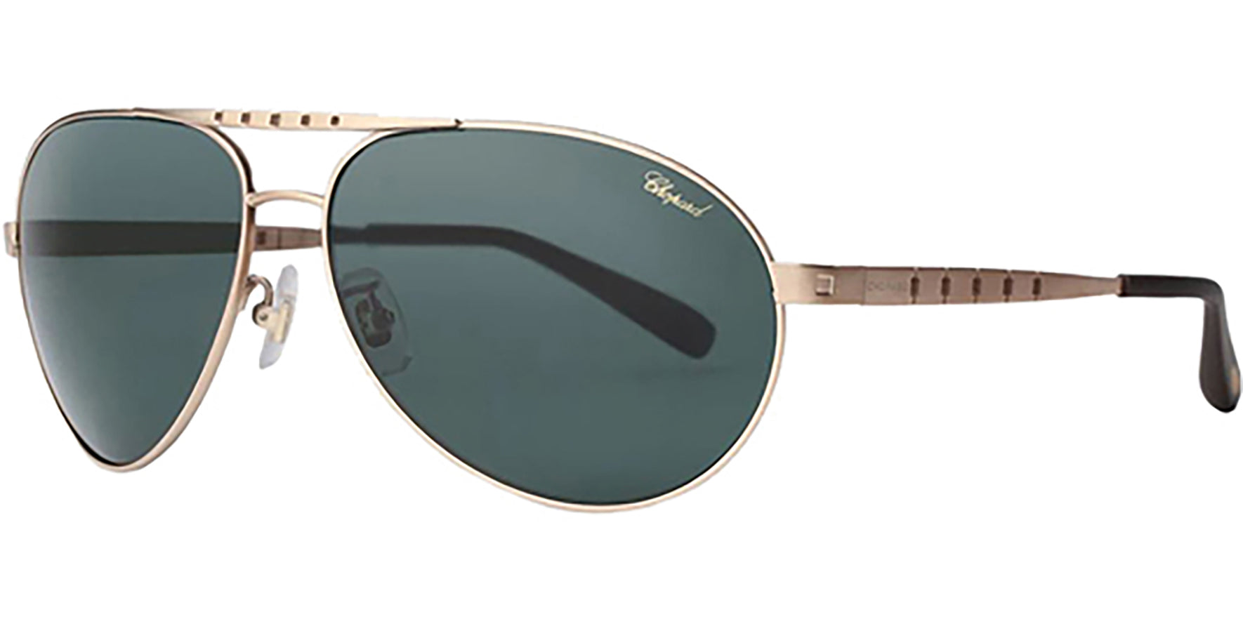 Chopard Polarized Satin Gold Titanium Aviator - Eyedictive