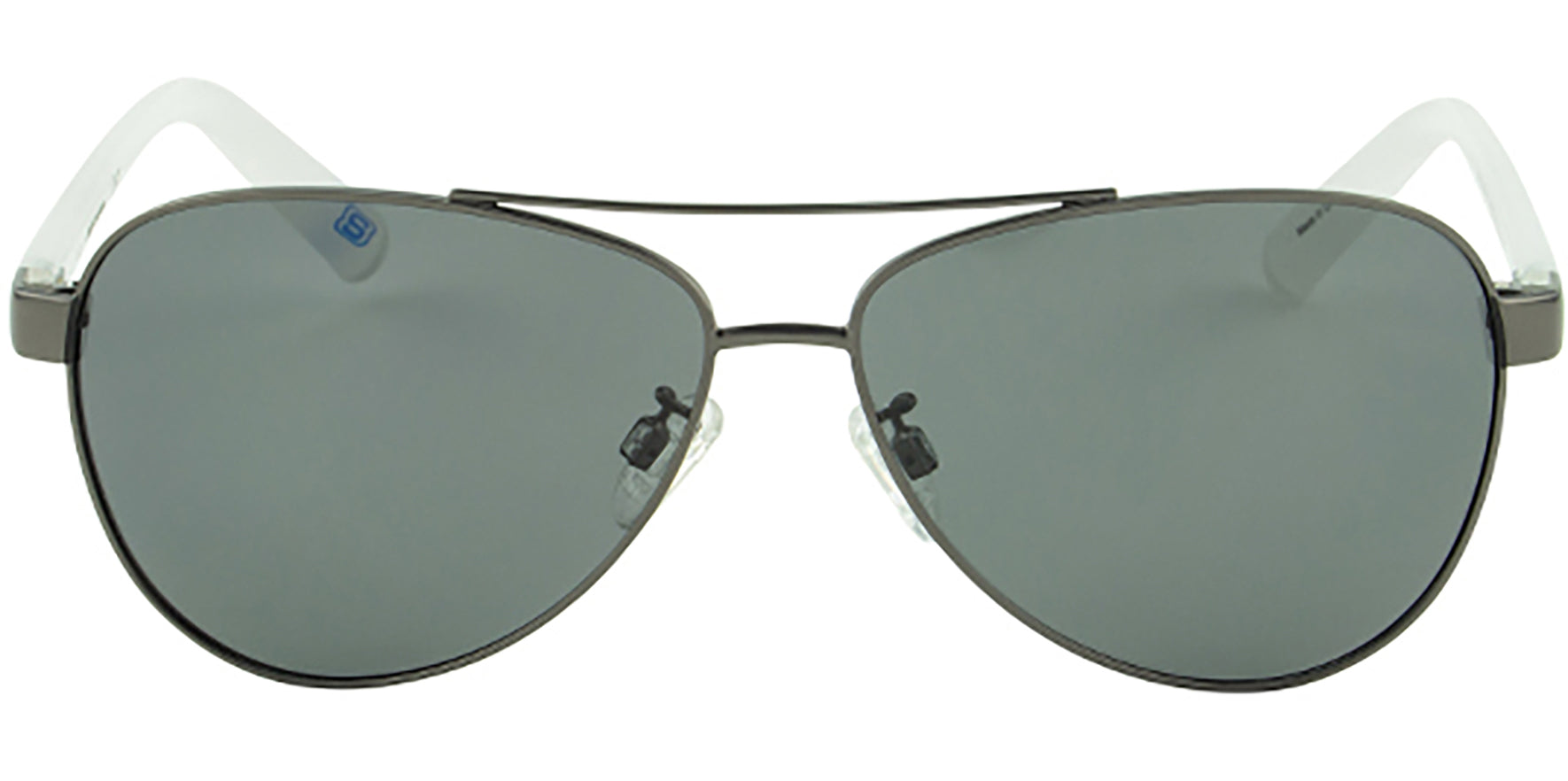 Skechers Polarized Gunmetal/White Aviator - Eyedictive