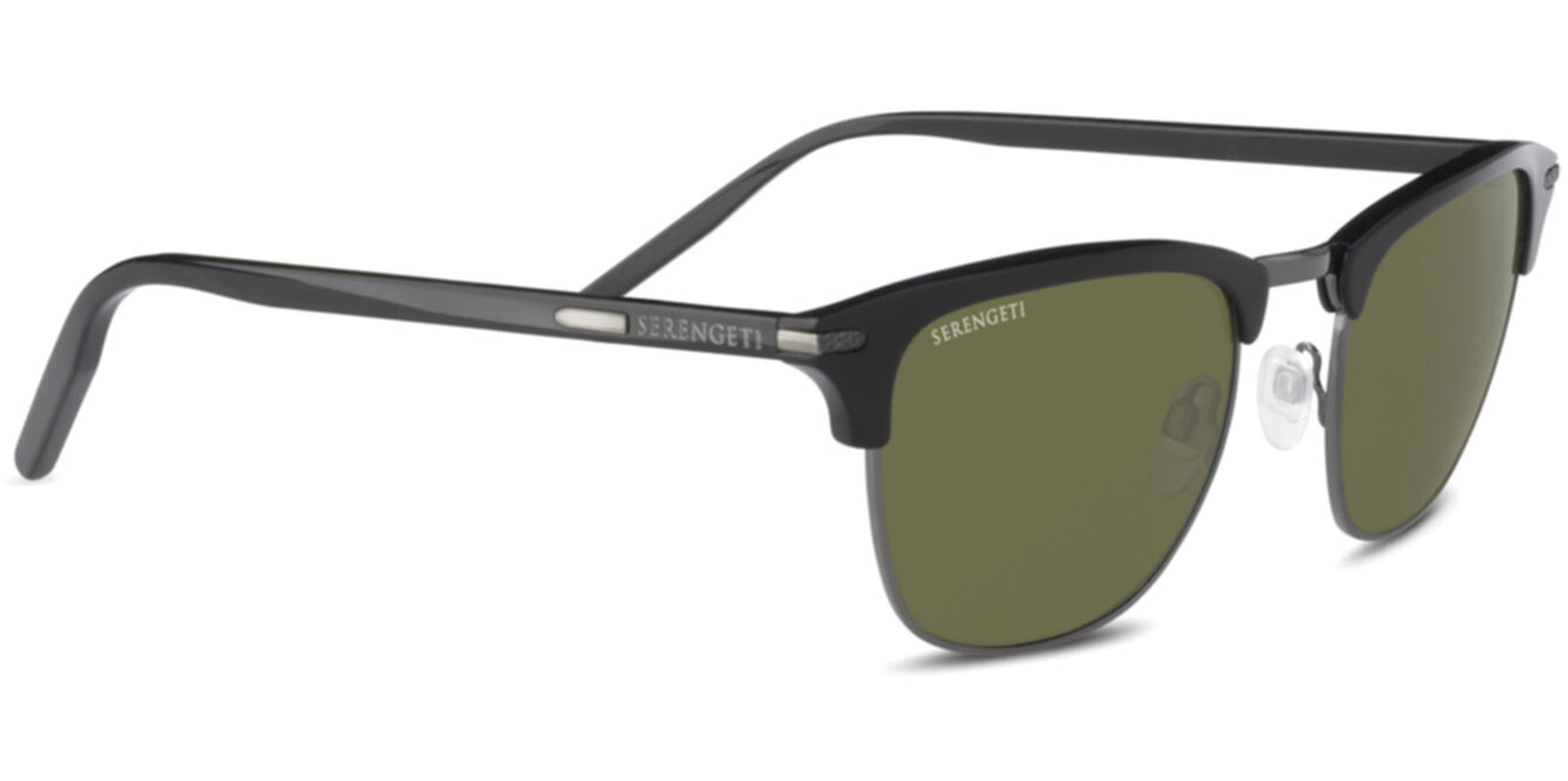 Serengeti Alray Polarized Photochromic Black/Shiny Gunmetal Brow-line - Eyedictive