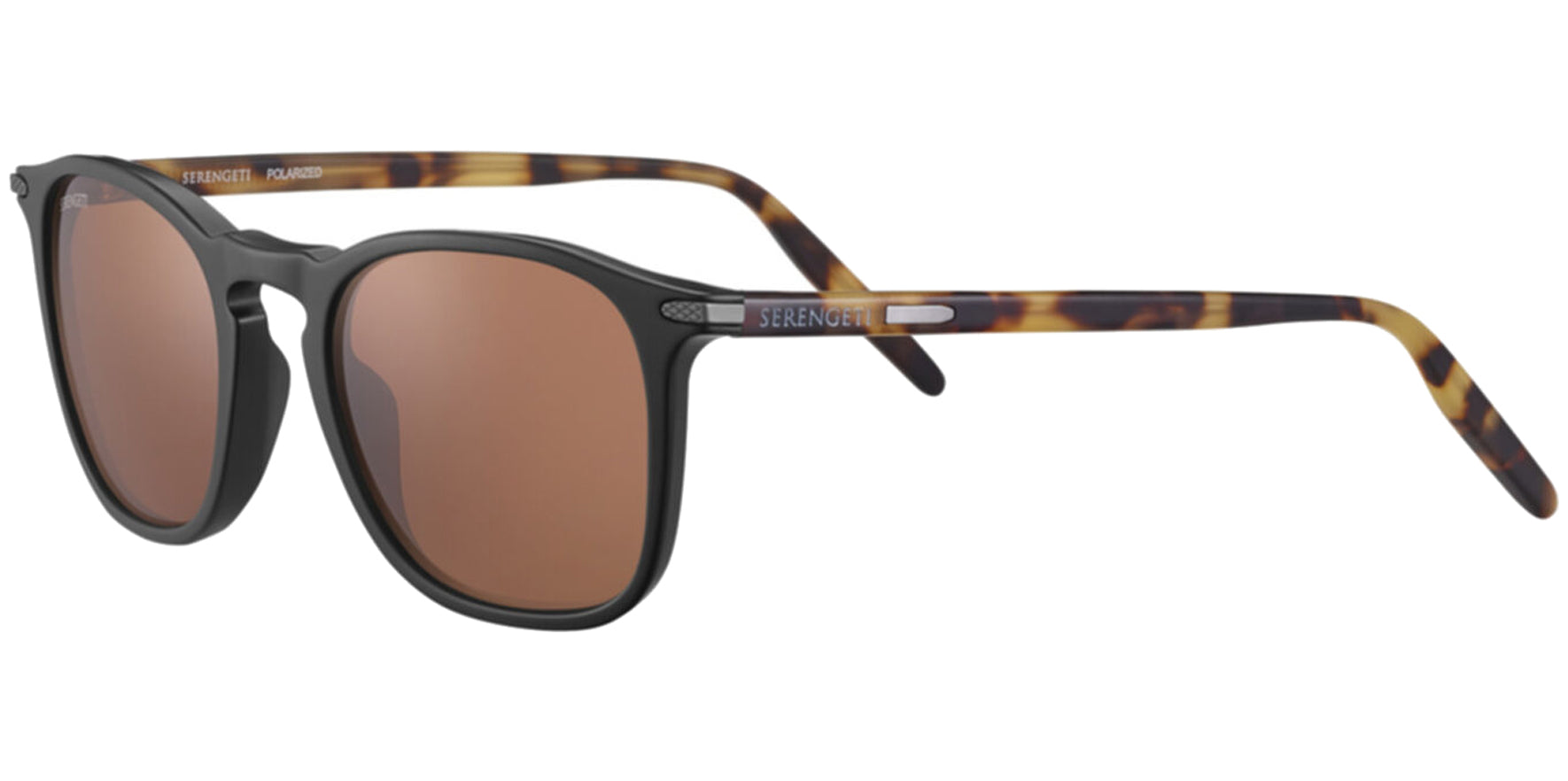 Serengeti Delio Polarized Matte Black Soft Square - Eyedictive