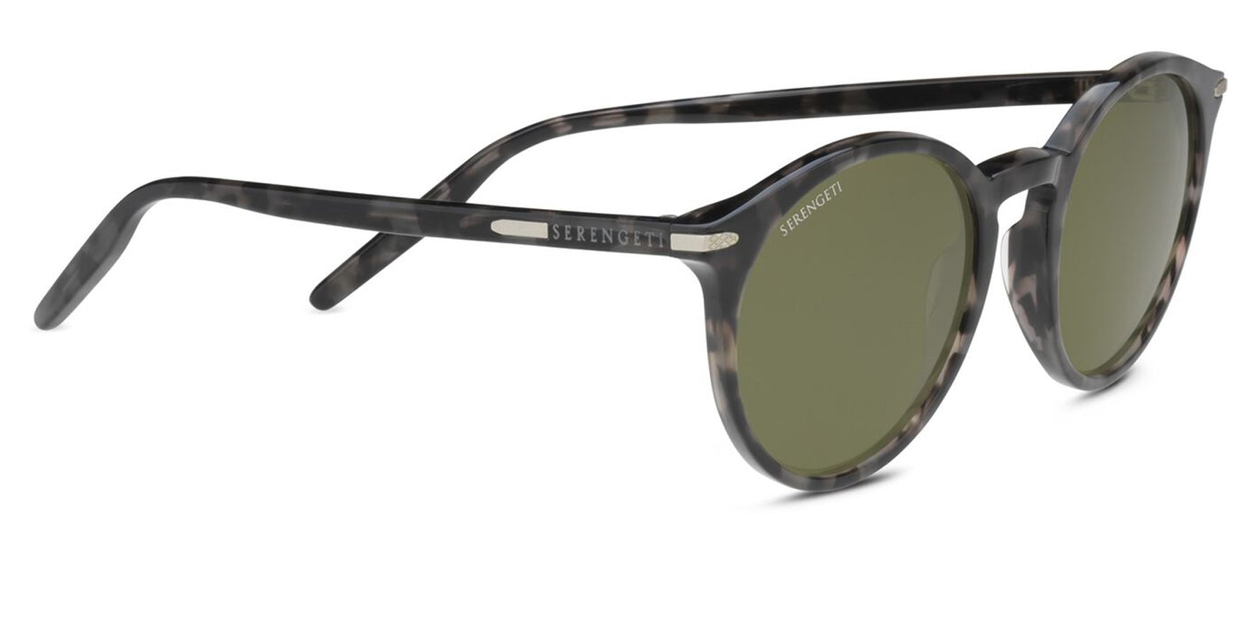 Serengeti Leonora Polarized Photochromic Shiny Black Tortoise Round - Eyedictive