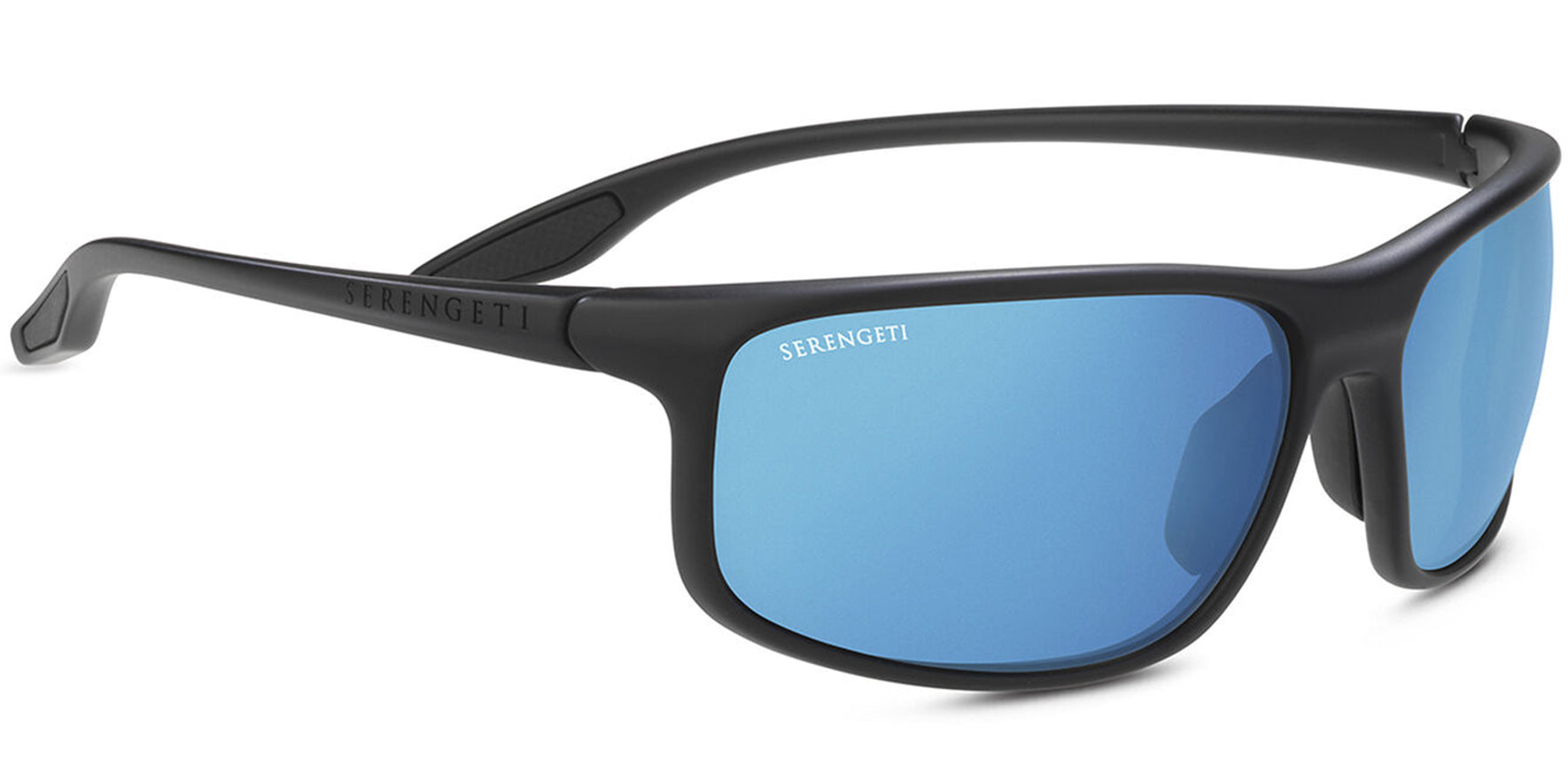Serengeti Levanzo Polarized Matte Black Sport Wrap - Eyedictive
