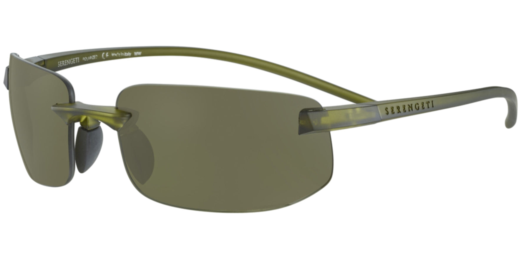 Serengeti Lupton Small Polarized Rimless Wrap - Eyedictive