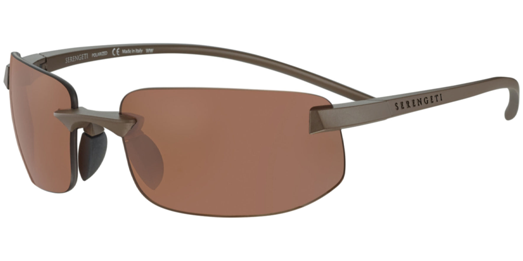 Serengeti Lupton Small Polarized Rimless Wrap - Eyedictive