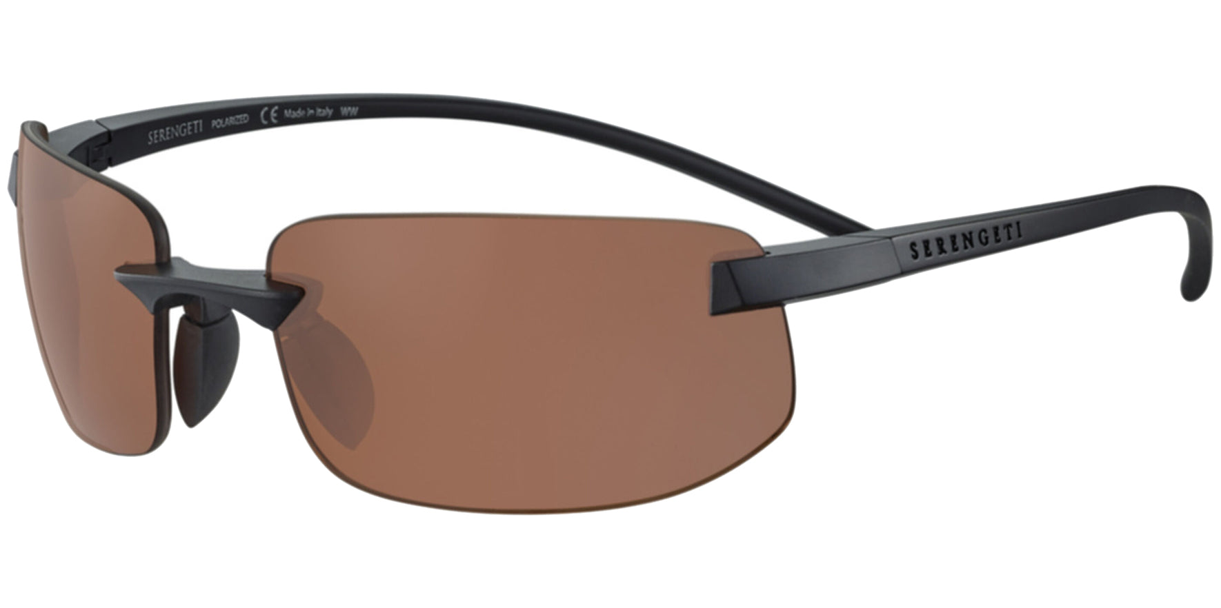 Serengeti Lupton Small Polarized Rimless Wrap - Eyedictive