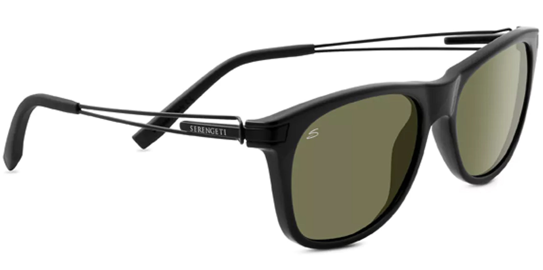 Serengeti Pavia Polarized Photochromic Shiny Black Soft Square - Eyedictive