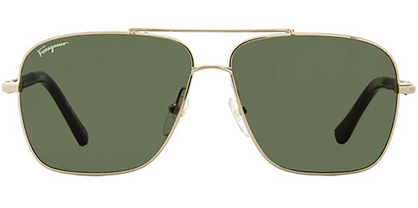 Salvatore Ferragamo Aviator w/ Leather Trim - Eyedictive