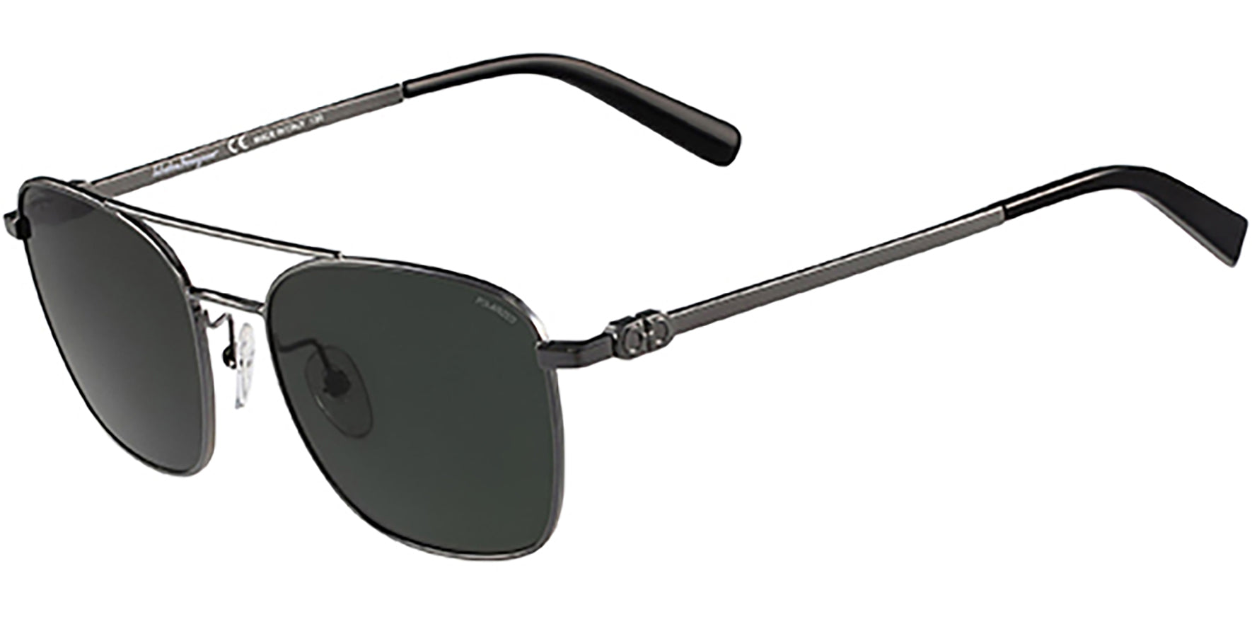 Salvatore Ferragamo Polarized Squared Aviator - Eyedictive