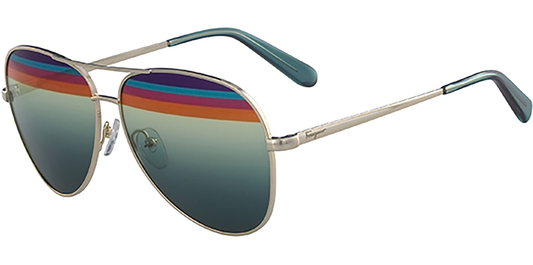 Salvatore Ferragamo Rainbow Gradient Aviator - Eyedictive