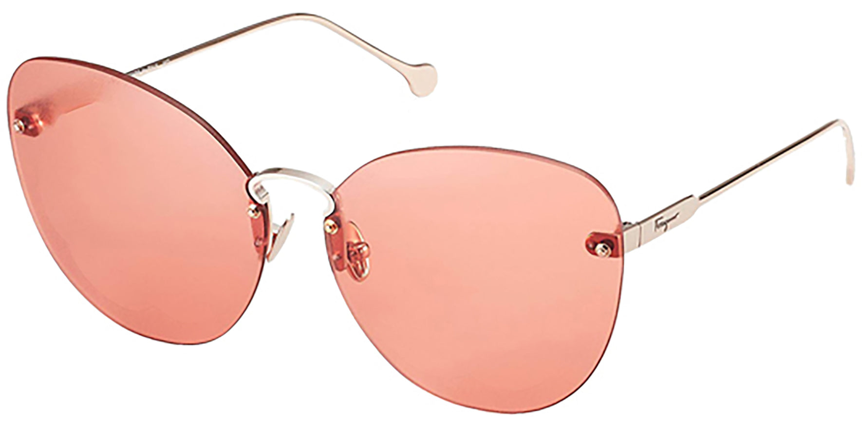 Salvatore Ferragamo Fiore Rimless w/ Flower Cut-Out Design - Eyedictive