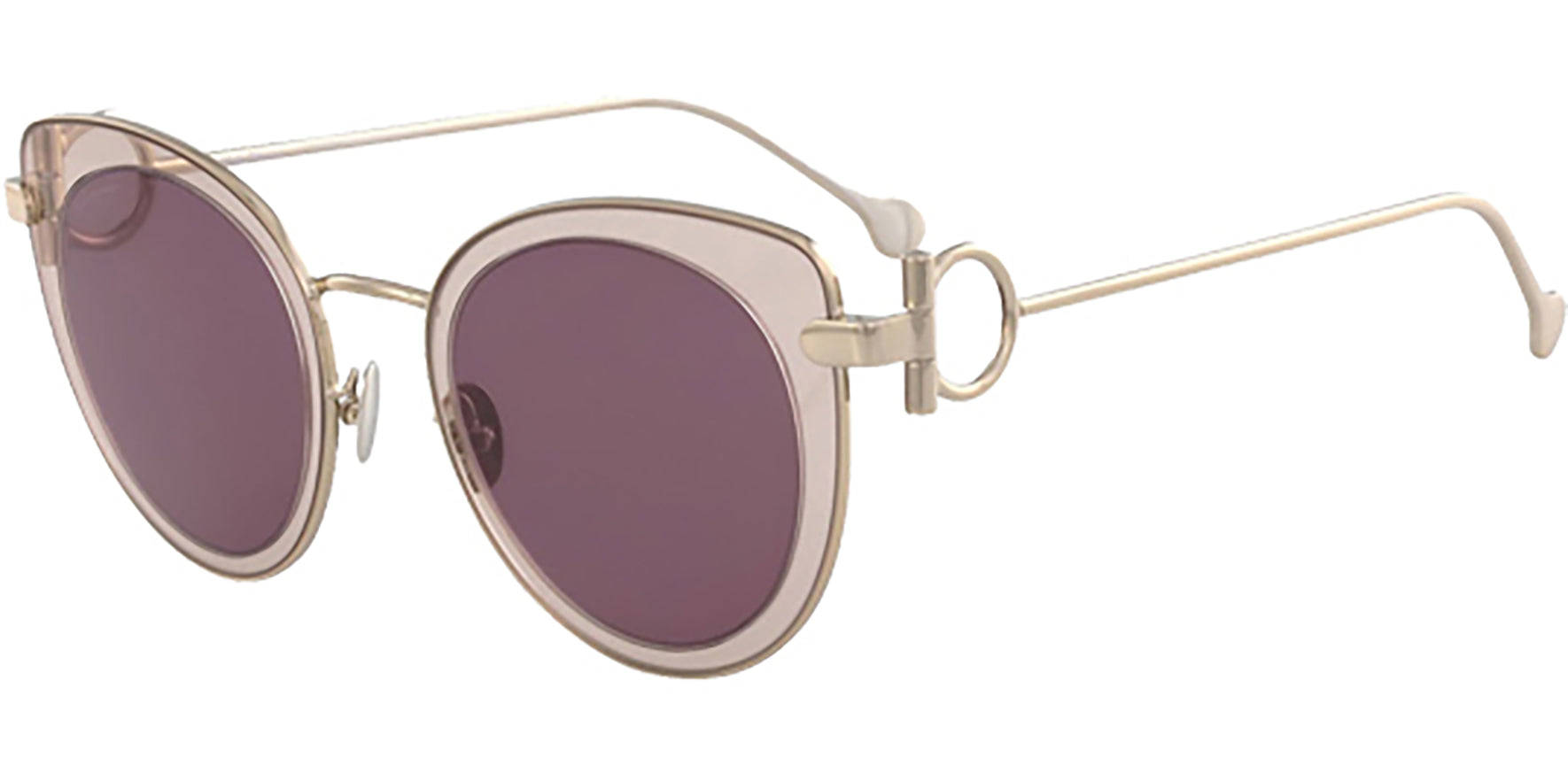 Salvatore Ferragamo Rounded Metal Cat Eye - Eyedictive