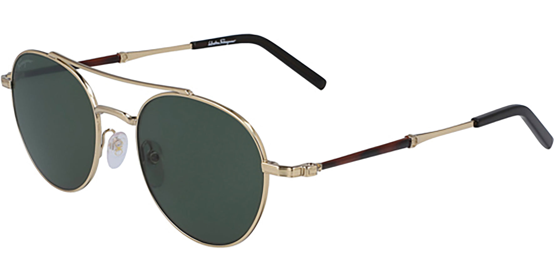 Salvatore Ferragamo Rounded Pilot w/ Tempered Glass Lens - Eyedictive