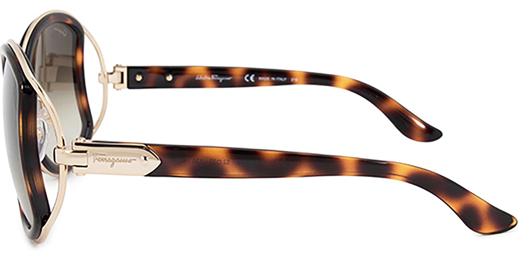 Salvatore Ferragamo Dark Tortoiseshell Oversize - Eyedictive